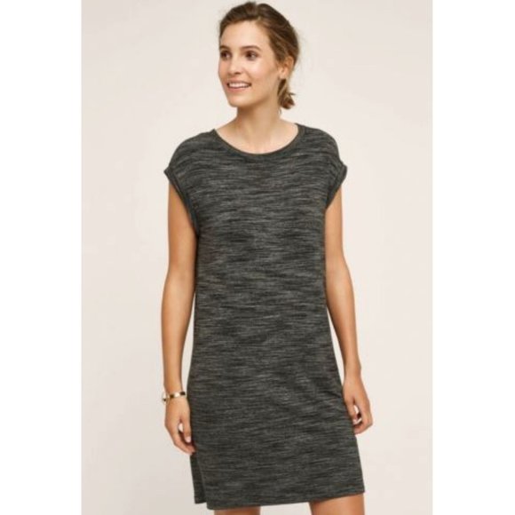 Anthropologie Cloth & Stone Melange Gray T-Shirt Dress Small - Picture 1 of 5